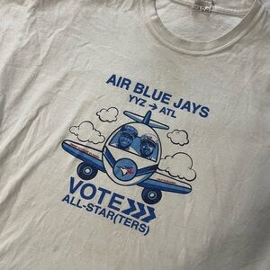 Toronto Blue Jays Men’s Graphic T-Shirt - White and Blue